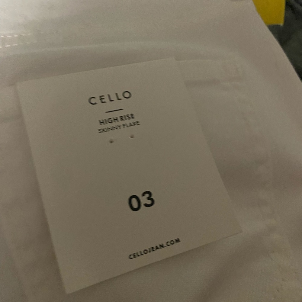 Cello White High Rise Skinny Flare Jeans